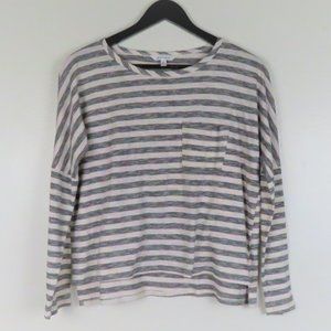 Athleta Women's Size XS Long Sleeve Striped cotton Casual top